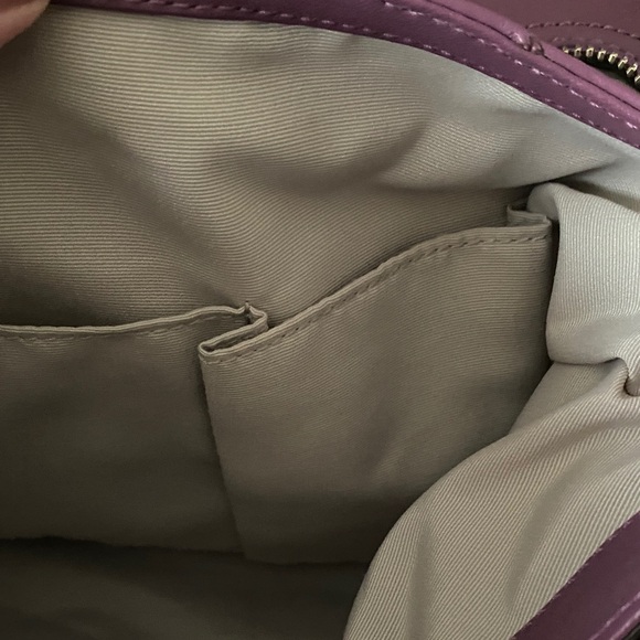 Coach Mauve Leather Shoulder Bag with Buckle Detail New - Picture 13 of 16